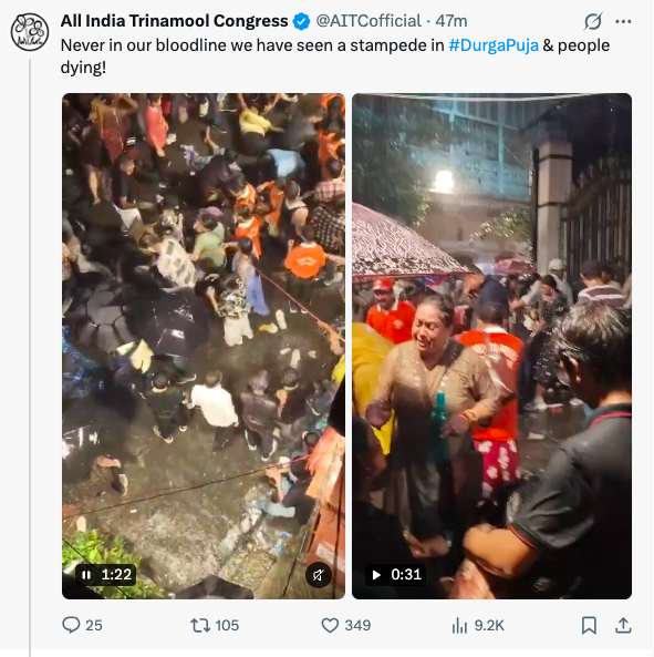 memermosque786's tweet photo. @KolkataPolice analyze CCTV, I strongly believe that this stampede have been instigated &amp; provoked by AITC from within to tarnish BJP image. These AITC have blood in their hands.

@HPhobiaWatch https://t.co/cxNAiKgIGS