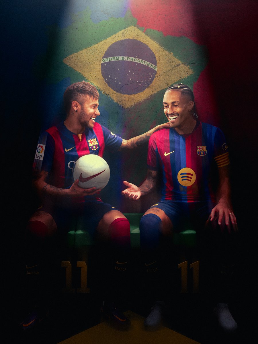 FCBarcelona's tweet photo. Raphinha matches Neymar with 186 Barça appearances 🇧🇷🔵🔴 https://t.co/JWW53hHmz7