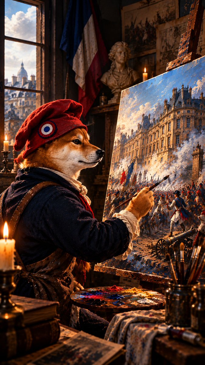 sickstorm06's tweet photo. History is being painted, one brushstroke at a time. 🎨

My entry for the @rebelinux Thumbnail Contest, inspired by the Assault on the Tuileries, 1792.

Solana: 7rA74xuT67JTkLvkFgqeZY7gfvcuPW4jtsnoLCAzvBvm

#RebelThumb1 #REBL #Solana https://t.co/nivsp4DtSH
