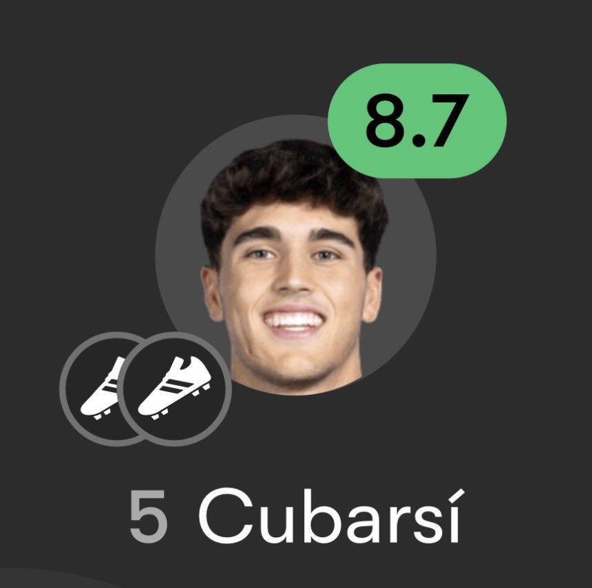 GBarca_'s tweet photo. Cubarsi casually sitting on two assists https://t.co/u9Z73rpFXh