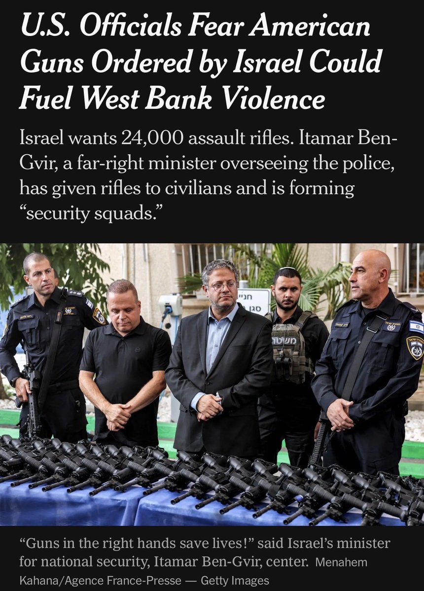 JulianAndreone's tweet photo. This is great. 

If you’ll indulge me, @RubenGallego — have you or your office looked into how Israeli settlers in the West Bank obtained access to the advanced weaponry and military machinery they possess? https://t.co/bVvP23qC4K