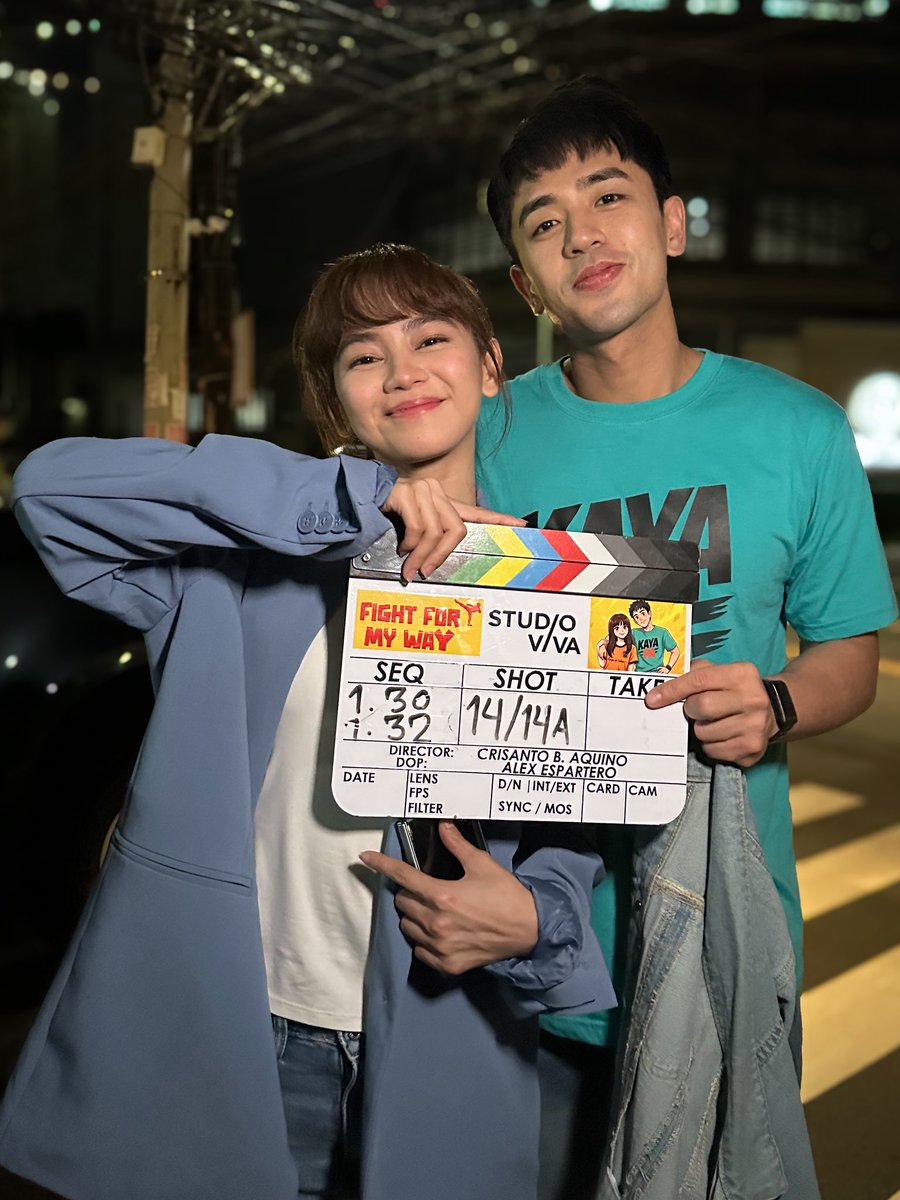 StudioVivaPH's tweet photo. HAPPY 1ST DAY OF SHOOTING! Aira and Hanz is ready for #FightForMyWayPH! Simula na ang laban, dreams, at kilig!
This November 20, only on Viva One!
#FFMWFighting
#FirstDayFighting
#AshtineAsAira
#DavidAsHanz https://t.co/sZ96nMtJyI