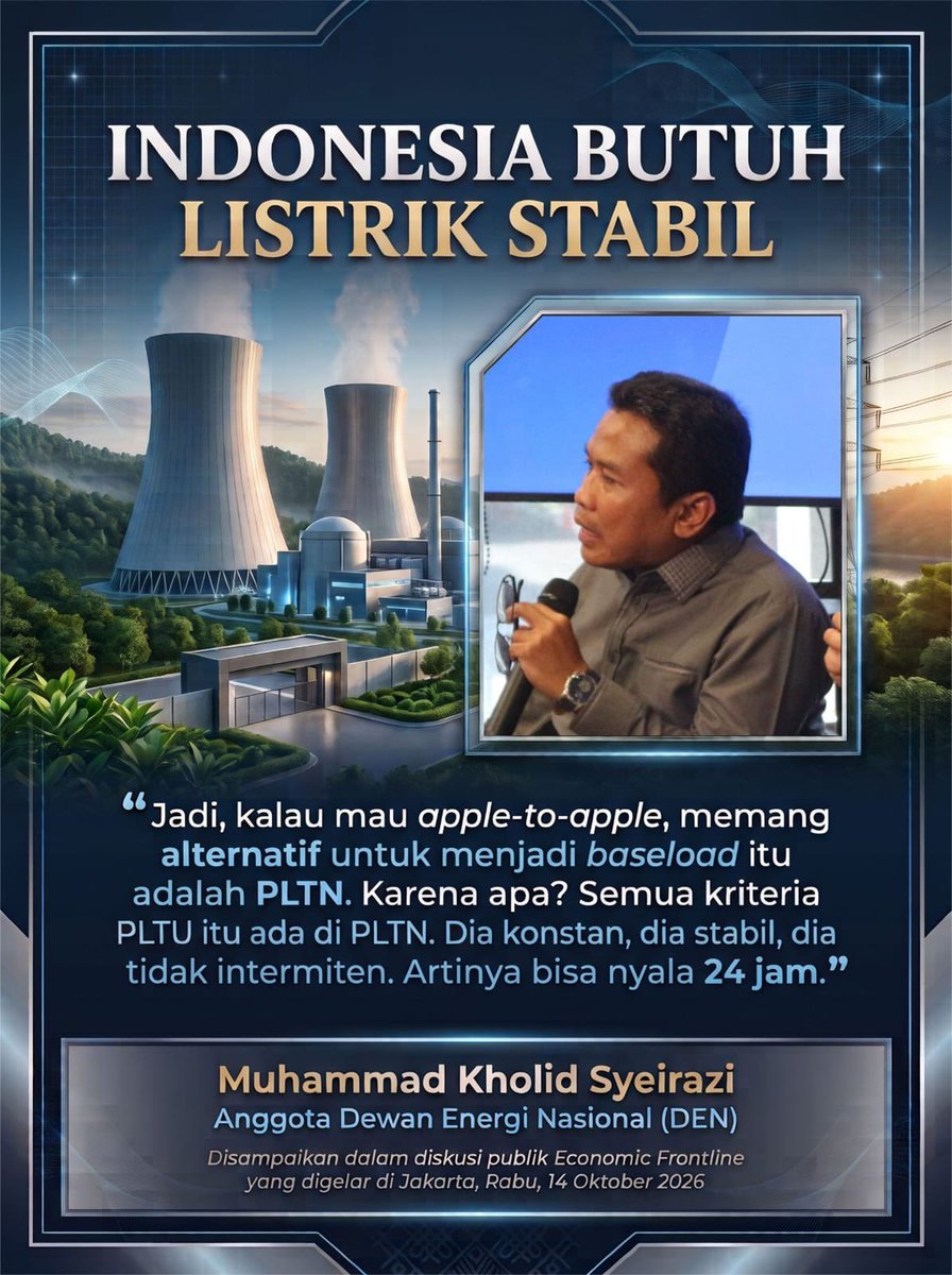 LagisaMirana's tweet photo. Dalam perjalanan menuju energi bersih, berbagai sumber energi perlu dipertimbangkan. PLTN menjadi salah satu teknologi yang memiliki potensi untuk mendukung proses tersebut #InovasiEnergi #EconomicFrontline #EnergiBersih #EnergiRamahLingkungan #TransformasiEnergi #MasaDepanEnergi https://t.co/N2N94O1gch