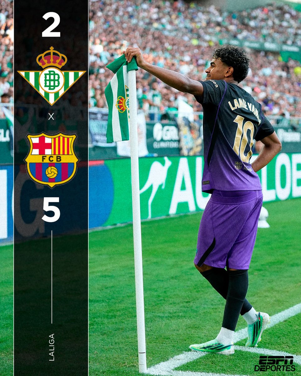 ESPNDeportes's tweet photo. ¡El Barcelona golea al Real Betis! 🔴 🔵 
Novena victoria al hilo en Liga. https://t.co/uTOgEha5e1