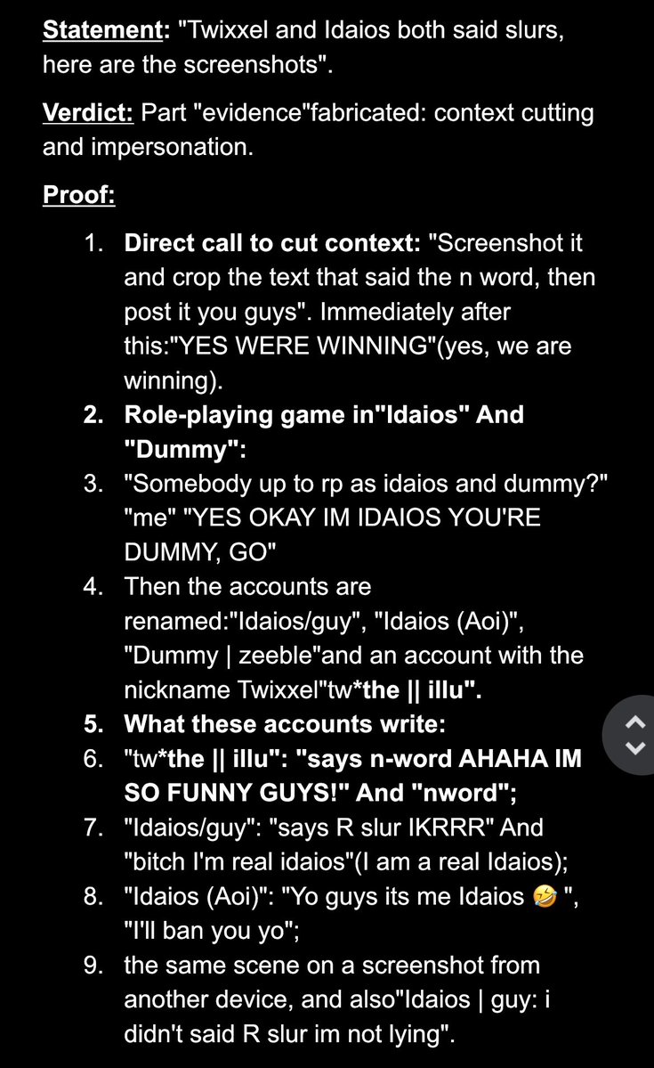 AngelChen0906's tweet photo. #twixxel 
I’d like to make a statement about the Twixxel situation too.
The doc they made have false information and stuff without context also, from literally twisting someone’s words, to saying all evidence are fake because of one thing.

It’s not anywhere better 😭 https://t.co/ZaI0E4BorY