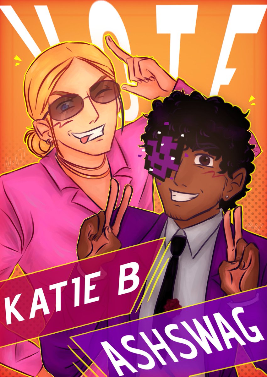 well_pelmen's tweet photo. GO VOTE FOR KATIEB AND ASHSWAG RIGHT NOOOWW 
https://t.co/BSVof1cZDD
#ashswagfanart #katiebfanart #uniglitch #streamerawards https://t.co/kQd5w8qSmJ