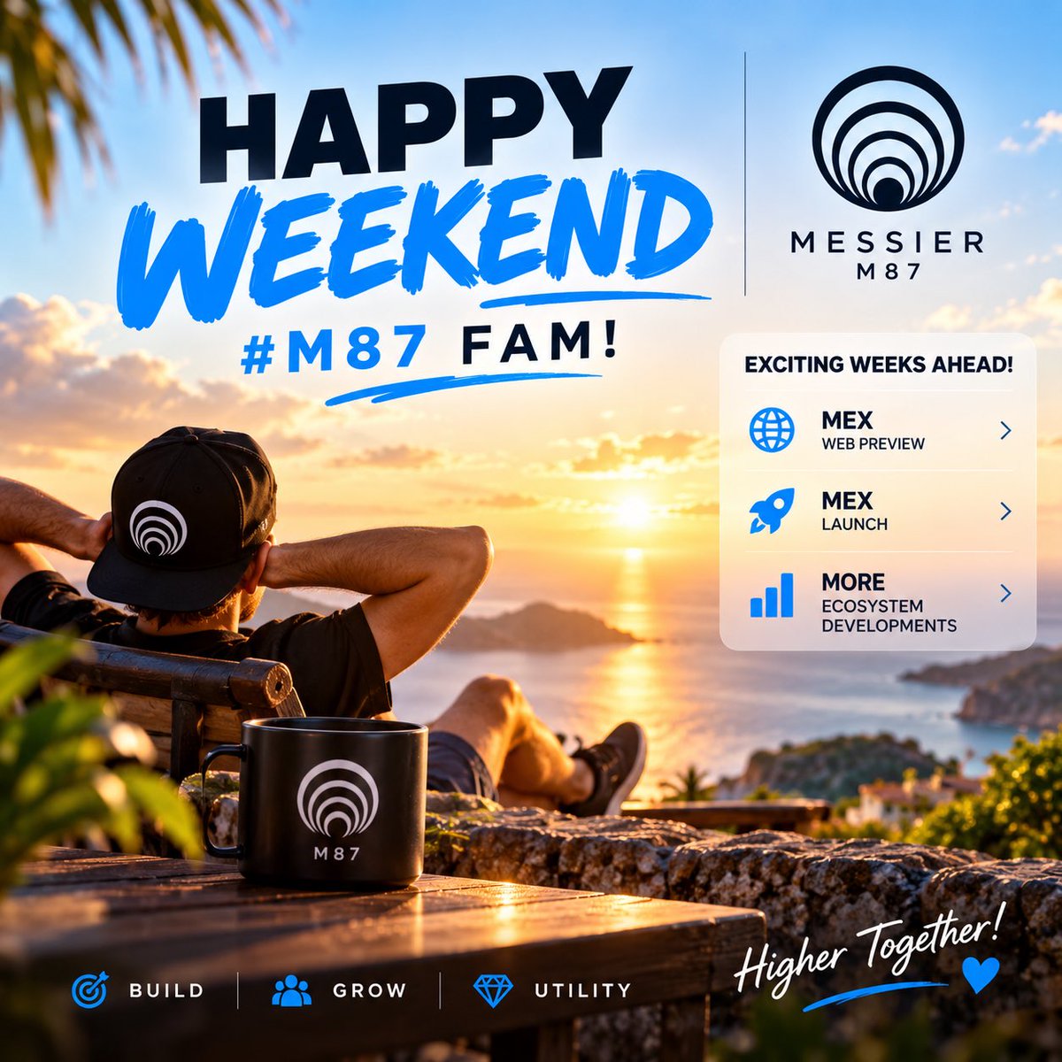 Patrick_Maxum31's tweet photo. Happy weekend, #M87 fam! ☀️🌀

Exciting weeks ahead! 👀🔥

The #MEX web preview, upcoming launch, and more ecosystem developments give us plenty to look forward to!

Enjoy the weekend, recharge, and stay tuned. The best may still be ahead! 🚀

The #M87 Utility Powerhouse! ⚙️

Higher Together! 💙 #MEX #M87 @MessierM87 📈