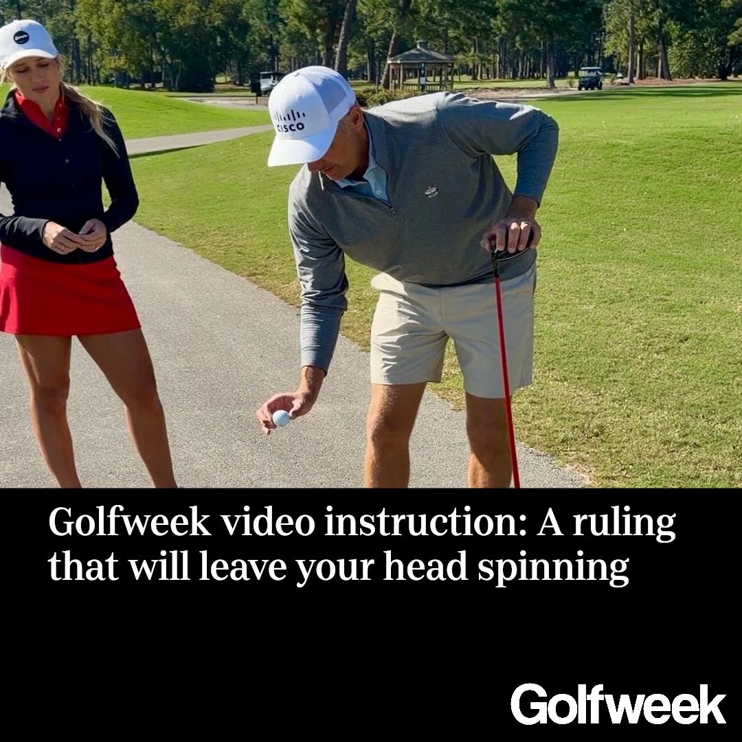 golfweek's tweet photo. Golfweek video instruction: A ruling that will leave your head spinning https://t.co/1za0nJQM42

📸 Golfweek/ Averee Dovsek https://t.co/aivQM2qjYs