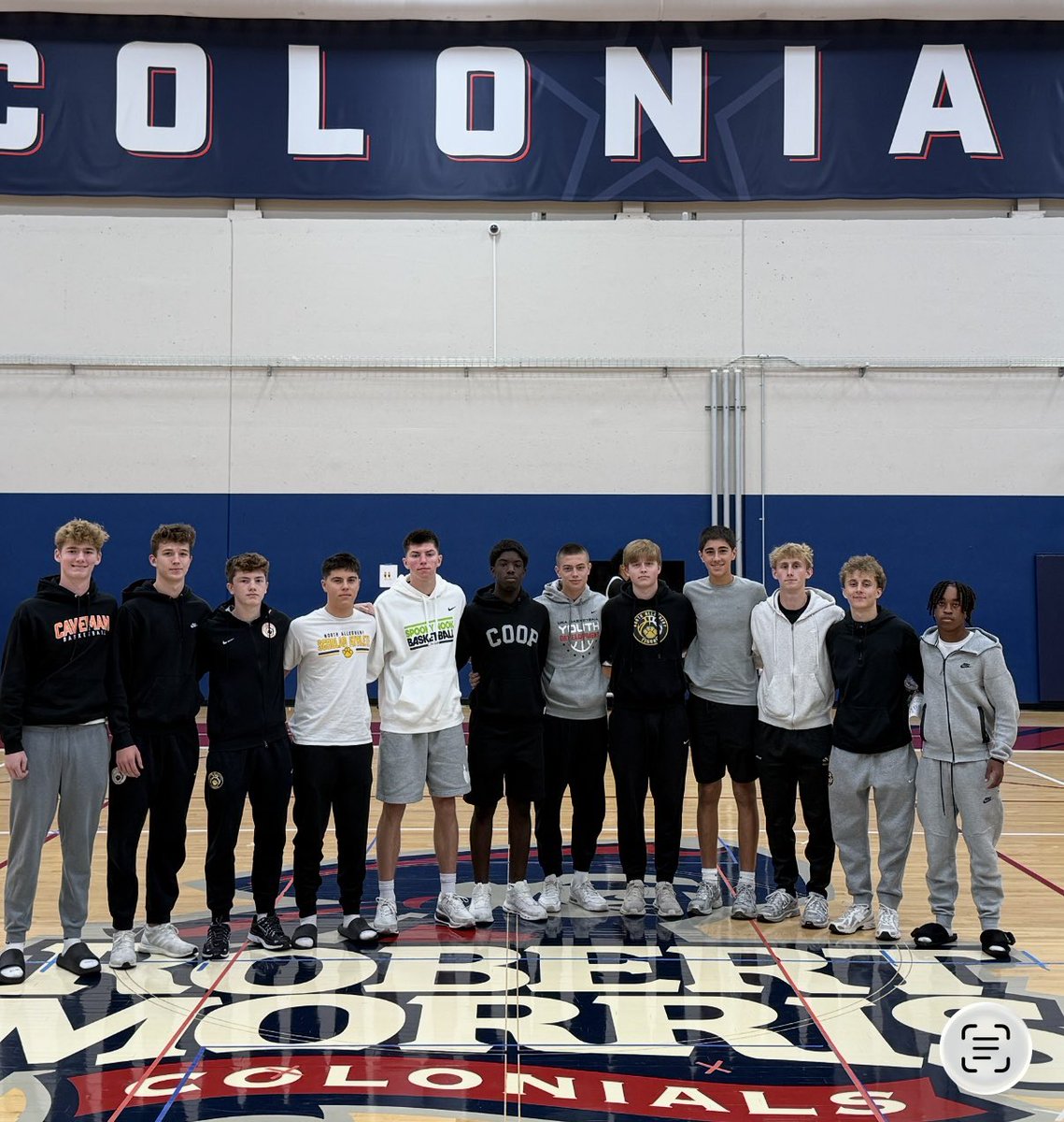 NAboysbball's tweet photo. Thanks to Coach Toole and @RMUMBasketball for letting us come down to practice today to watch and learn💪 #ALLIN https://t.co/rX0aQGMBAB