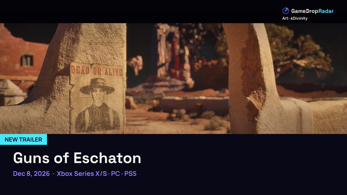GameDropRadar's tweet photo. Guns of Eschaton has a Release Date Trailer out now. The game launches Dec 8, 2026 on Xbox Series X/S, PC, and PS5.

Details:

https://t.co/clLOzB5qzH

#GunsOfEschaton #ReleaseDateTrailer https://t.co/055tWCEsea
