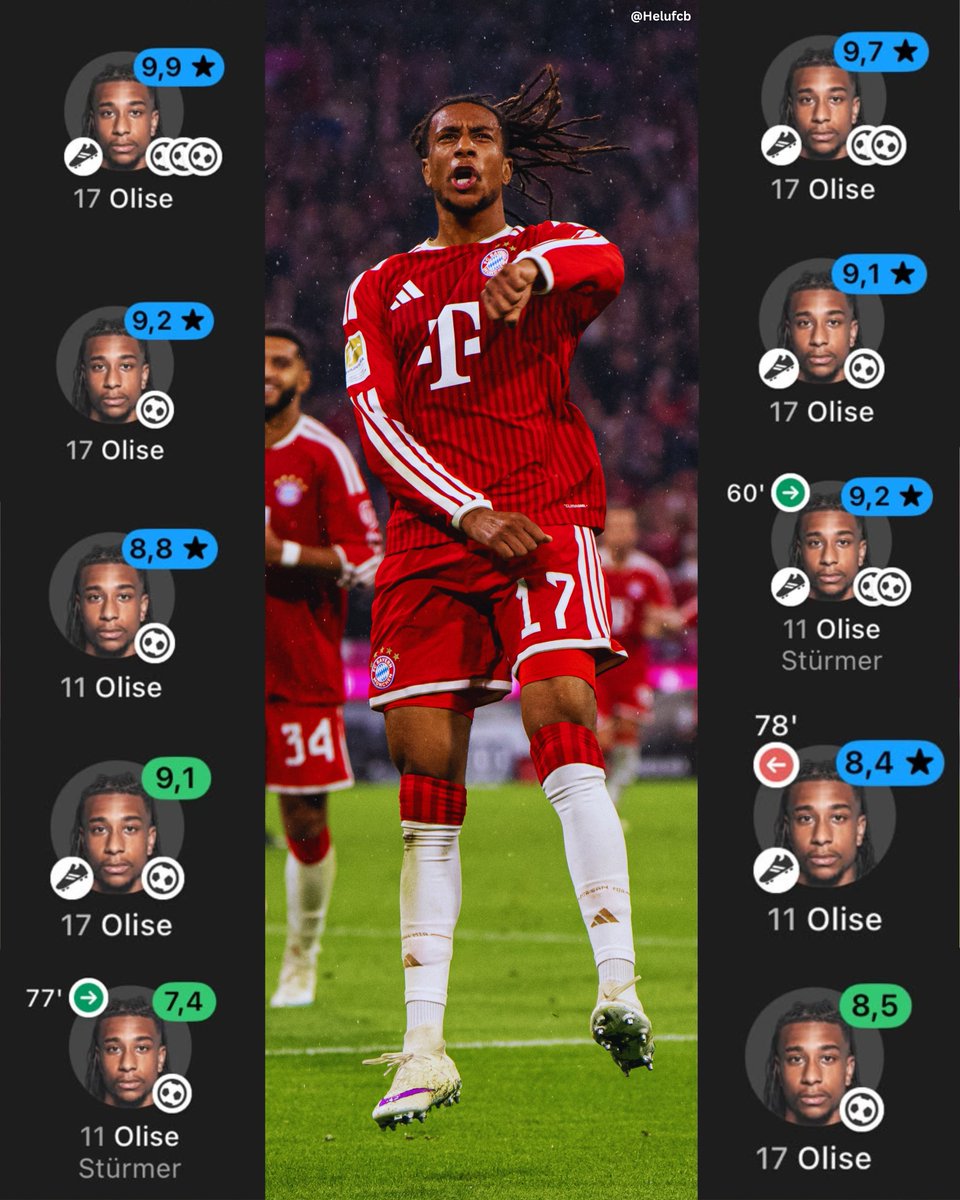 Helufcb's tweet photo. What season it has been for Michael Olise so far 💎🇫🇷 https://t.co/6yrZXEgIUs