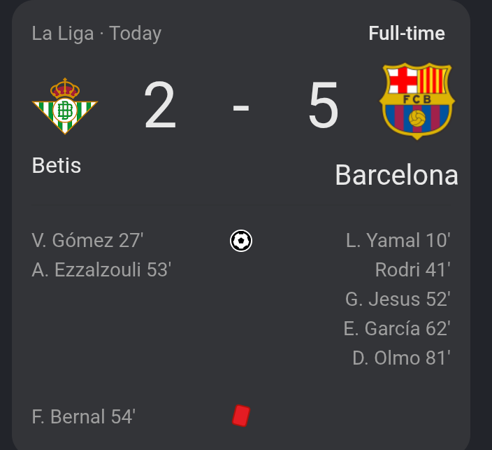 knaseer8680's tweet photo. Football is played with passion, but there's a thin line between fighting for your team and losing control.
Facundo Bernal's red card against Barcelona has added another layer to an already dramatic match.
At the highest level, emotional control is just as important as technical ability. 
Talent can win you games, but discipline can save them.