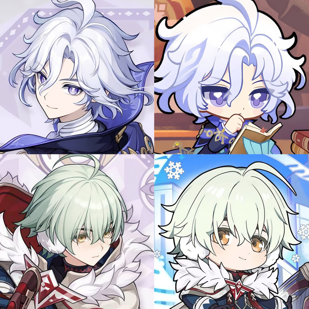 GenshinUniverse's tweet photo. Mitya's birthday (February 8) is only a day before Alyosha's (February 9), so we'll get their birthday artworks back to back!

#GenshinImpact https://t.co/U9hHgTMeBa