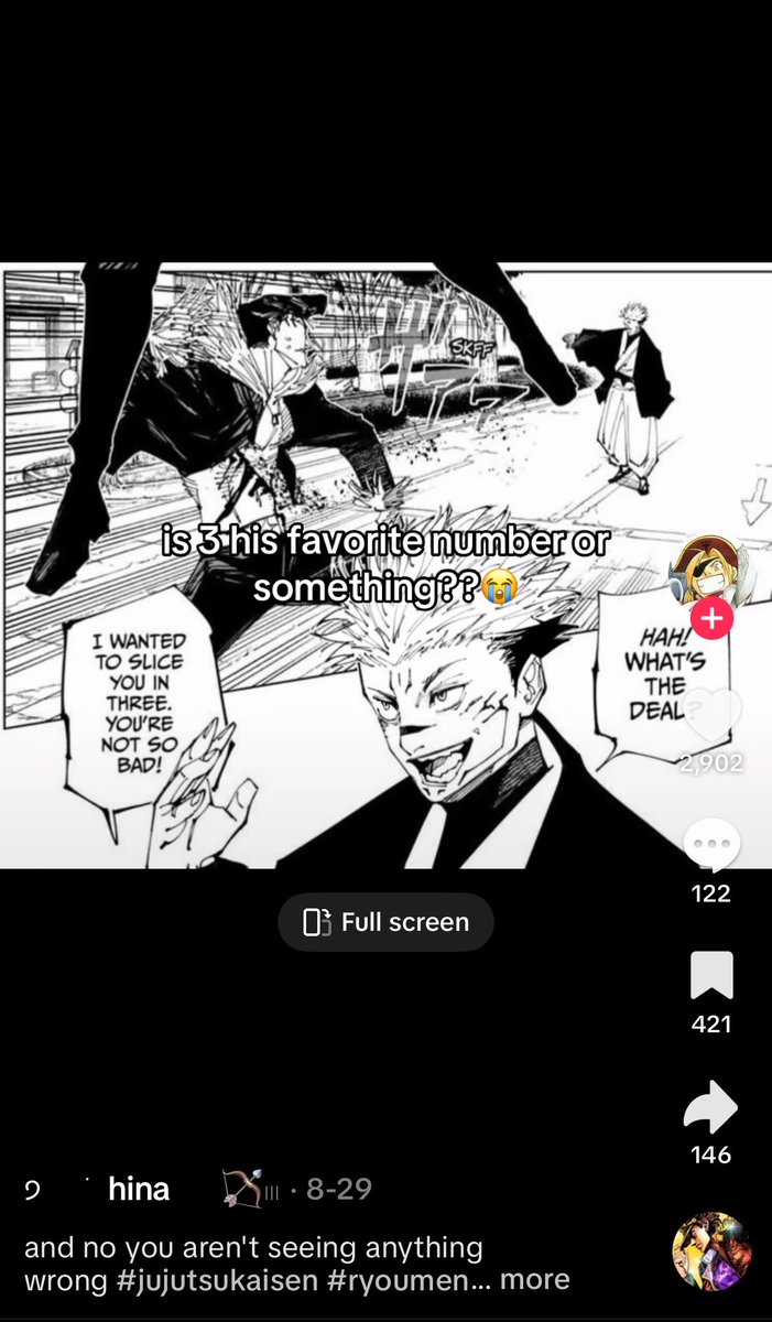 Skelegoat486's tweet photo. They’re spoiler proofing JJK on TikTok 😭 https://t.co/Mrrzxu9OwB