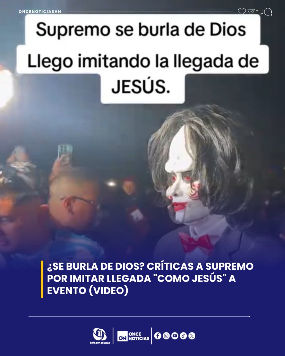 11_Noticias's tweet photo. 😳"Verá la ira de Dios, él no puede ser burlado": Supremo desató una ola de reacciones por cómo llegó en Olancho; algunos internautas aseguran cometió una burla, mientras otros lo defienden.

¿Se pasó de la raya? 👉 https://t.co/bLDp30tMXx

#Supremo #Polémica #TikTok https://t.co/BXzSB9WdBW