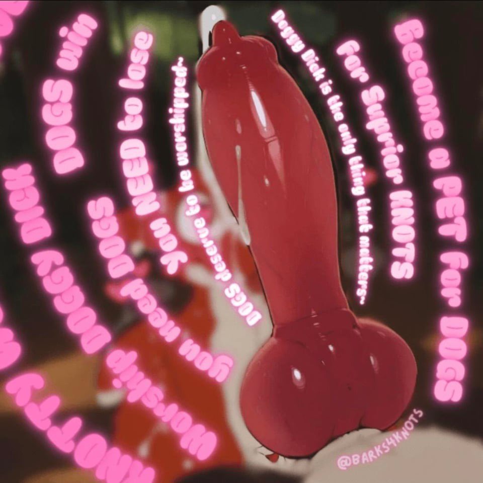 servicepupnwn's tweet photo. Doesn’t it just feel so fucking good to paw off to those knots, slut? Just give in to those red rockets, they know best~ https://t.co/ZpWw34tMY4