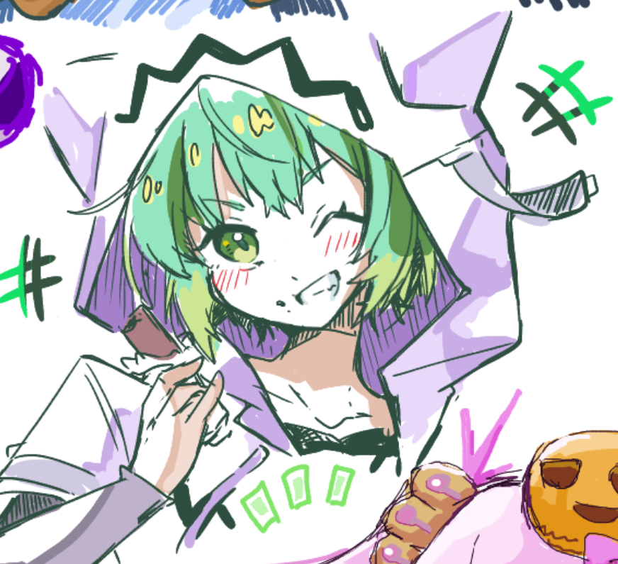 syudori_10ri's tweet photo. 朱鳥氏が描いたのも個別に載せるぜ…🎃 https://t.co/gGbsXWVdaL