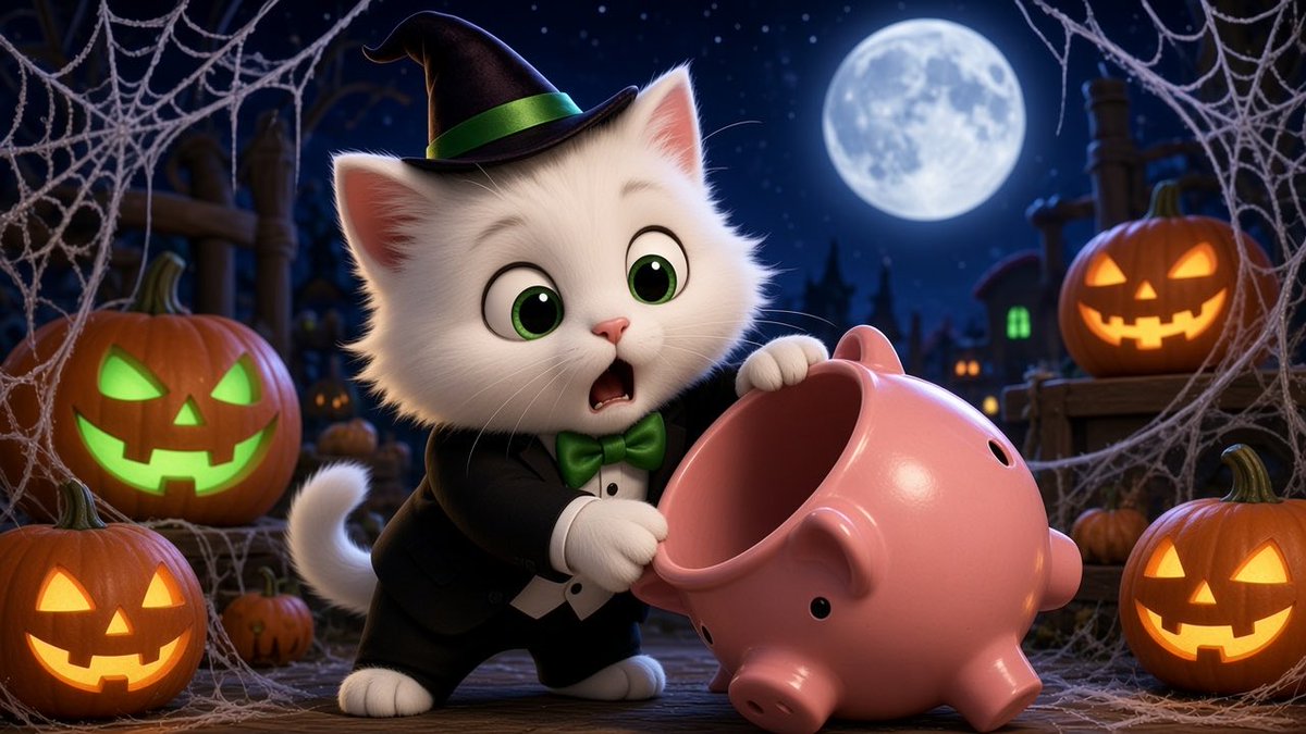 Dpaws_RH's tweet photo. @RobinhoodApp “Dpaws checked the piggy bank and screamed louder than at any haunted house 🎃😱 The real horror story is not planning ahead. $DPAWS is getting ready on Robinhood Chain. #RobinhoodChain #SpookySeason” https://t.co/fxBUyGlvb8