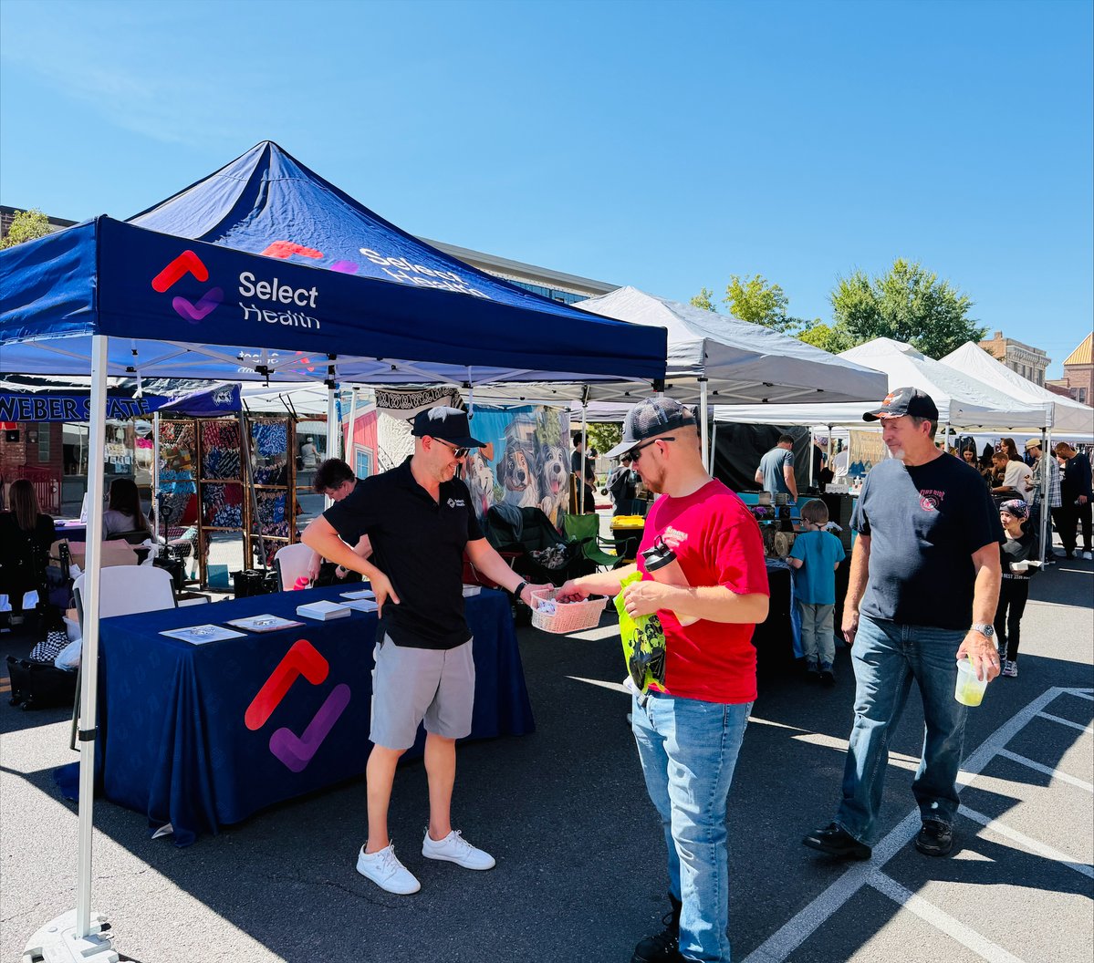 SelectHealth's tweet photo. It was great being out at the Ogden Farmers Market this year, connecting with our community. 💜 Building meaningful connections is at the heart of what we do, and we’d love to connect with you, too. Look for us at upcoming events and stop by to say hello! https://t.co/qMFnYmVfLr