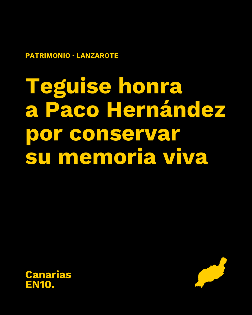canariasen10's tweet photo. #Teguise nombra Hijo Predilecto a Paco Hernández, cronista oficial desde 2011. Sus 14 libros y casi cien trabajos han ayudado a conservar y divulgar la historia, la etnografía y la emigración de #Lanzarote. Fuente: SER Lanzarote https://t.co/zKqPcBUCfJ