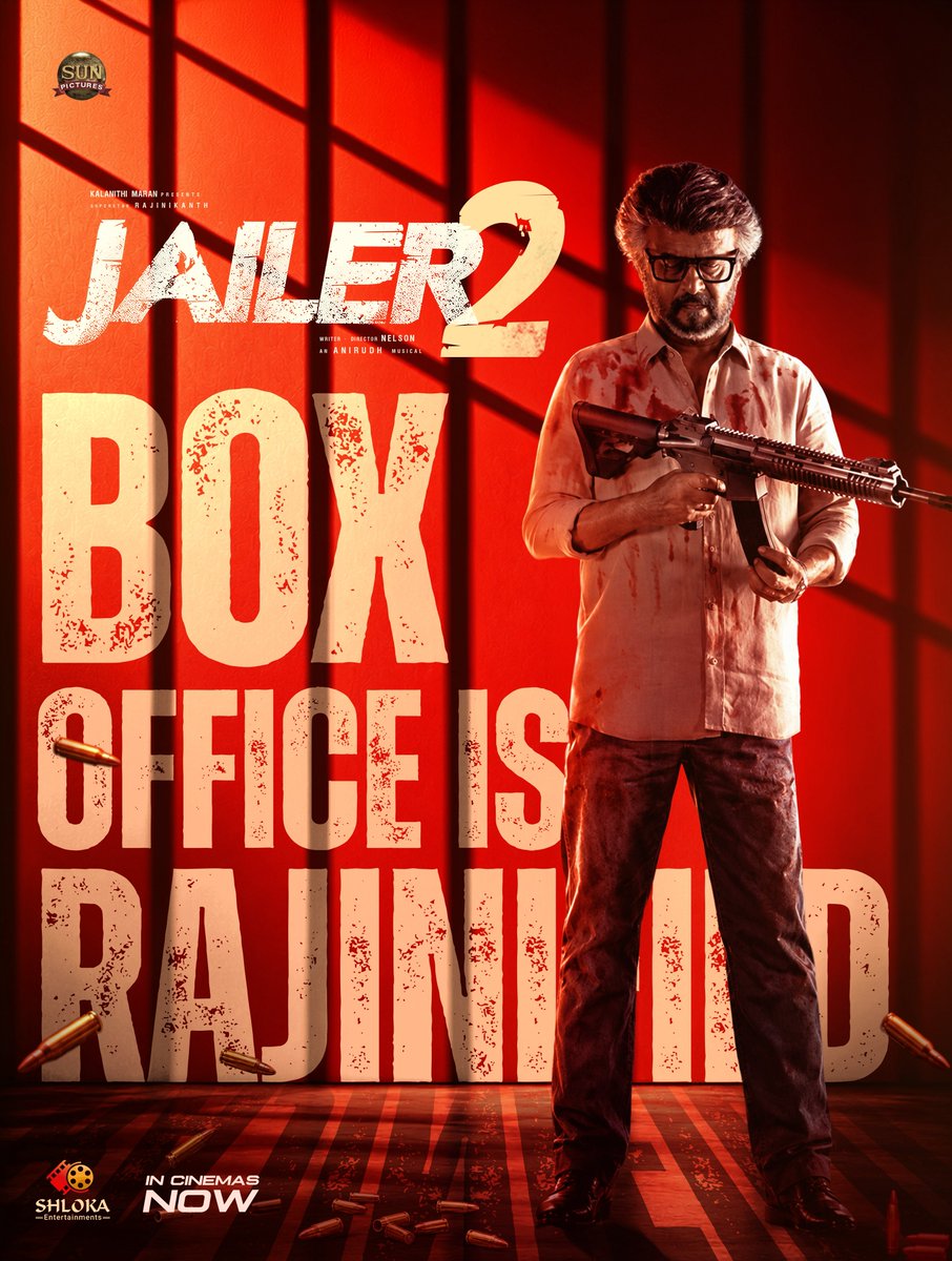 ShlokaEnts's tweet photo. Box office is Rajinified. The HUKUM is UNMATCHED! 🔥👑

Thalaivar means POWER. No limits. No mercy. Pure Rajinism! 💥❤️‍🔥

#JAILER2
Distribution by @ShlokaEnts https://t.co/EYf7GnCLiu