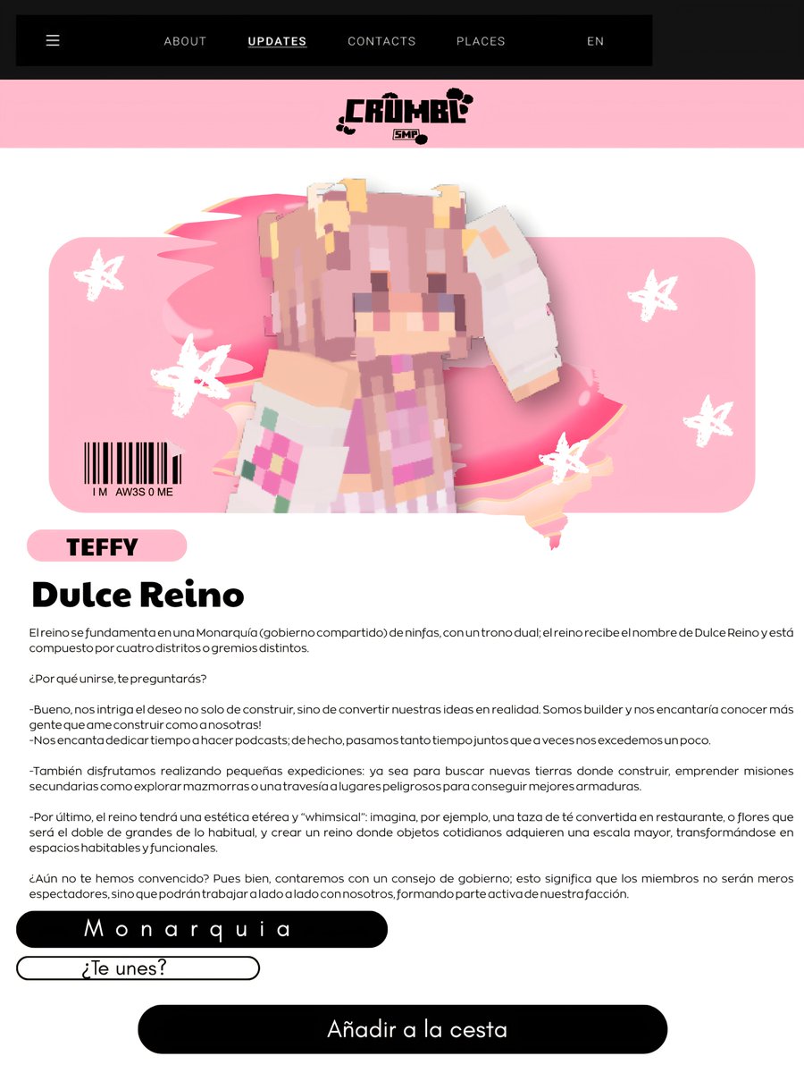 CrumblSMP's tweet photo. 🍪 ¡Bienvenidos al Dulce Reino!

¡Recién salida del horno, les presentamos su facción! Entre recetas, migajas de historia y una pizca de dulzura, es hora de conocer qué hace tan especial a este reino

¿Te atreverás a descubrir esta receta y convertirte en parte de esta hornada? https://t.co/QP1BudnaDI