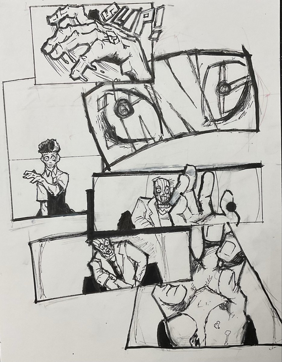 RED___MAN's tweet photo. Working on page 6 of UV #1 rn. This page and the next page is mainly dialogue so i won’t have to draw as much. So i might sketch something in between pages.
#art #artist #draw #comicbookart #WIP #inks #sketch https://t.co/KDMOe9lCjU