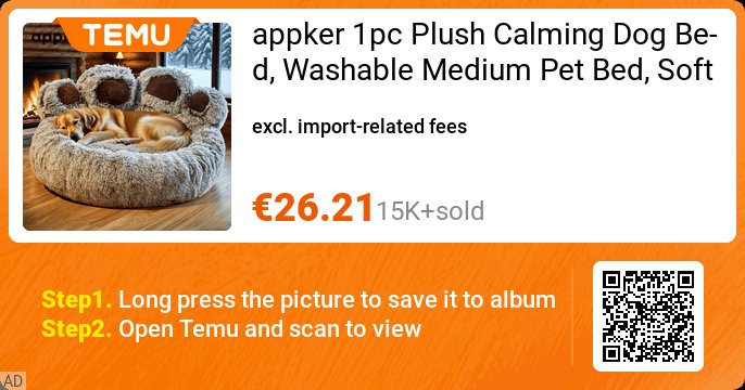 TemuGeekBuy's tweet photo. excl. import-related fees
appker 1pc Plush Calming #Dog #Bed , #Washable Medium #Pet Bed, Soft Fuzzy #Comfort - for Medium Dogs, Anti-Slip Round Fluffy Plush Faux Fur Cat Bed, Soft Long Plush Cat kennel dog kennel winter warm pet bed Cat Bed Cat Mat #Animals #Sleeping #Sofa
👉 item link: https://t.co/ECDxRFNpyE
⚠️ please refer to the page display.
Ad.