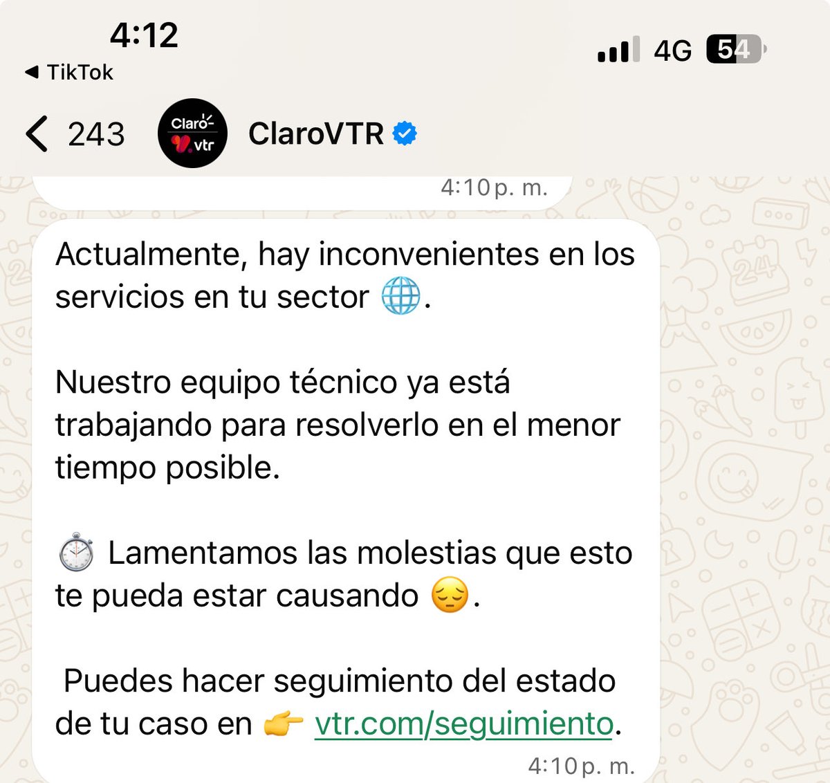 Tronpodio's tweet photo. @VTRsoporte @VTRChile Nuevamente sin servicio, revisen el historial de esto, todas las semanas algo pasa @SERNAC y simplemente te dan las gracias por comunicarte con ellos y no resuelven nada https://t.co/uCTHr5dFtU
