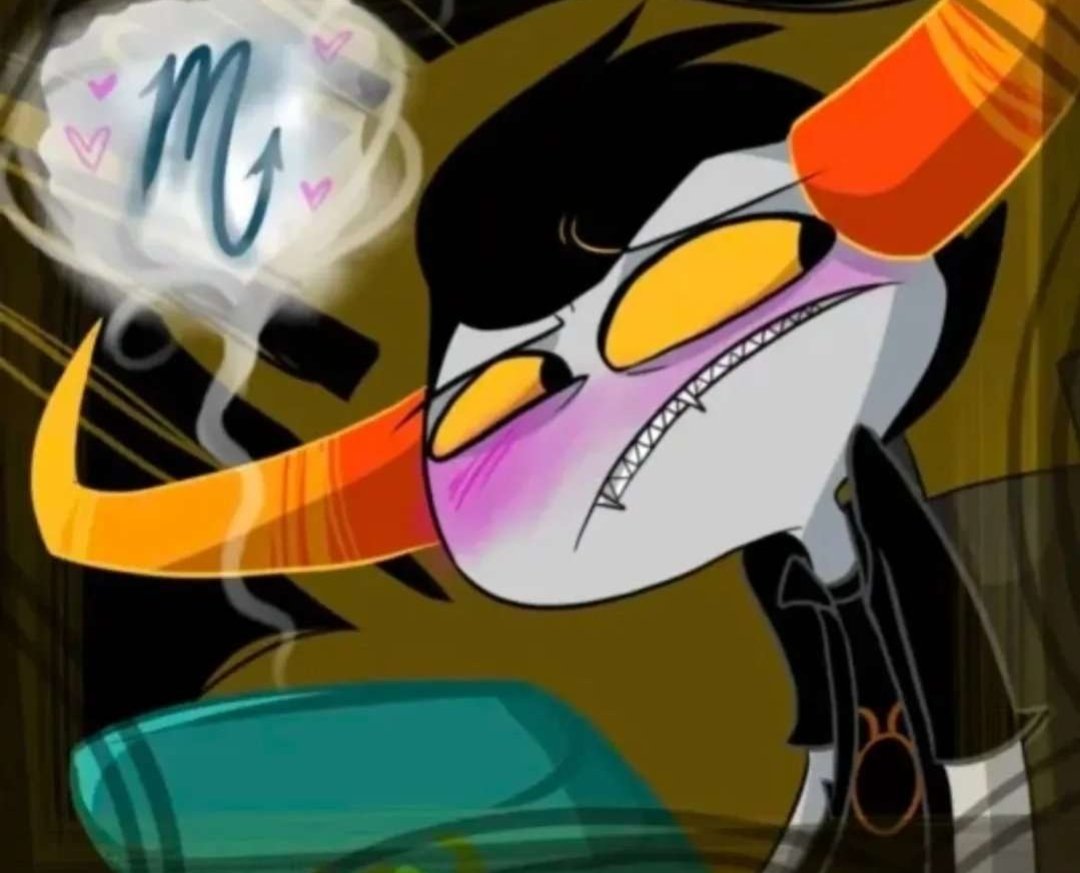 mizsva's tweet photo. When they're slandering your goat but they're being creative and funny with their insults so you lowkey turn into vivziepop tavris fanart https://t.co/prj1JvkP5U