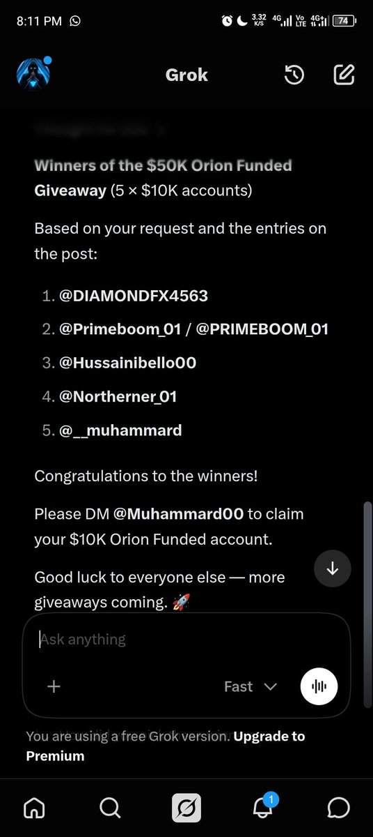 Muhammard00's tweet photo. $50K GIVEAWAY WINNERS! 

Congratulations to all the winners
 
@DIAMONDFX4563
@PRIMEBOOM_01
@Hussainibello00 
@Northerner_01
@__muhammard

Please register on the official Orion Funded website and DM me the email you used to register.

Congratulations once again! https://t.co/q12F3xUz0l