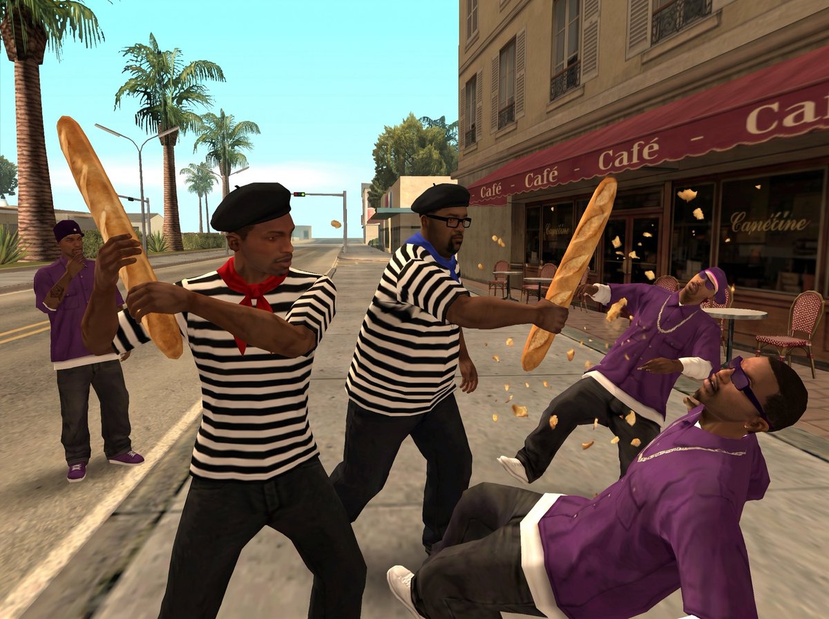 GTAmemesSOL's tweet photo. Everyone waiting for GTA VI. Meanwhile, the French: https://t.co/zJqi9uM28f