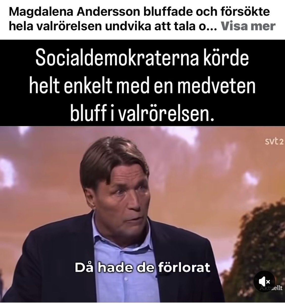 Noterad's tweet photo. ⚠️Socialdemokrater i ett nötskal!

Thomas Boström i @svt 
- S körde med en bluff i valrörelsen hade vi berättat hur det låg till hade vi förlorat valet.🤥
Magdalena ljög 🤥 

Det fanns ingen regering eller politik!@socialdemokrat #svpol #val2026 #valet2026 https://t.co/XNEy0Vjr9X