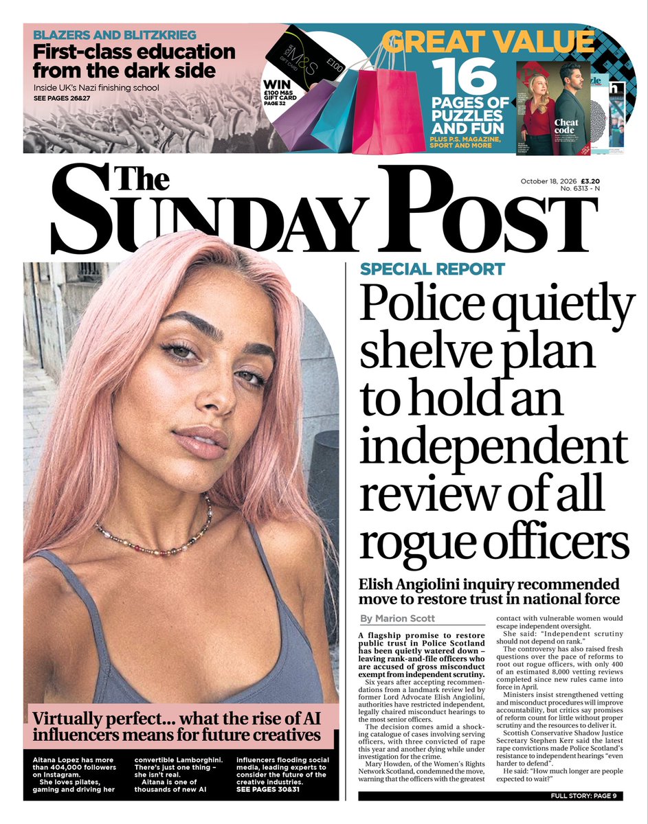 ladymcbeth2's tweet photo. In the week four rapist officers revealed within a year Police Scotland shelve independent misconduct reviews for all except top brass- a promise made six years ago following damning Angiolini review which they and gov agreed to adopt.Independent panels were to restore public confidence. Almost 80 officers currently suspended at £4m a year-some for six years! @RealStephenKerr @MaryHowden