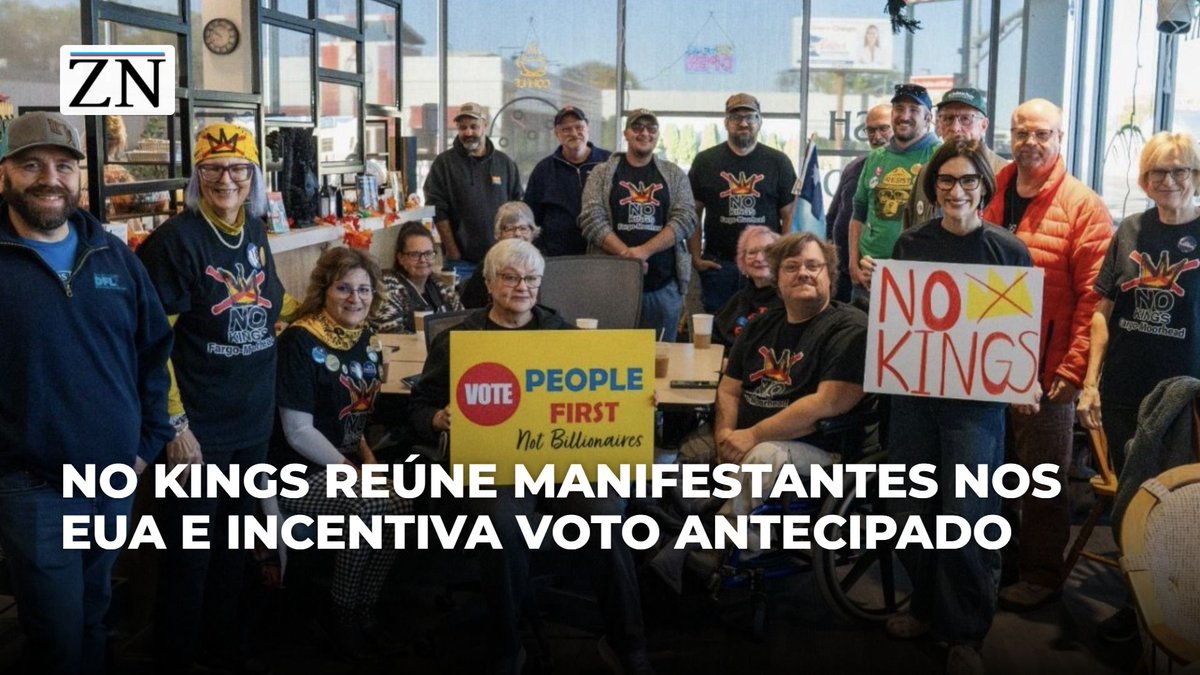 zipnewsonline7's tweet photo. NO KINGS REÚNE MANIFESTANTES NOS EUA E INCENTIVA VOTO ANTECIPADO

Atos deste sábado (17) contra o governo Trump destacaram a participação nas eleições de novembro. Confira a matéria no ZipNews Online.

#NoKings #EUA #DonaldTrump #Eleições2026 #ZipNews

https://zipnewsonline.c https://t.co/RRkI56DYhH
