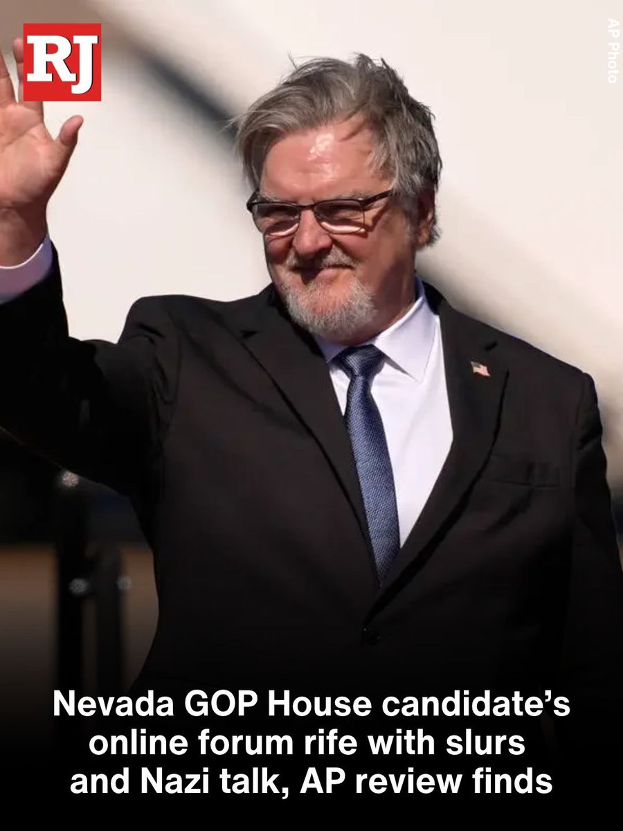reviewjournal's tweet photo. Nevada congressional candidate Marty O’Donnell operates an online forum that is rife with posts containing racial slurs, minimizations of Nazi Germany and defenses of white nationalist conspiracy theories, an AP review found.

DETAILS: https://t.co/PNdjgo4lbP https://t.co/5I5MehCs7f
