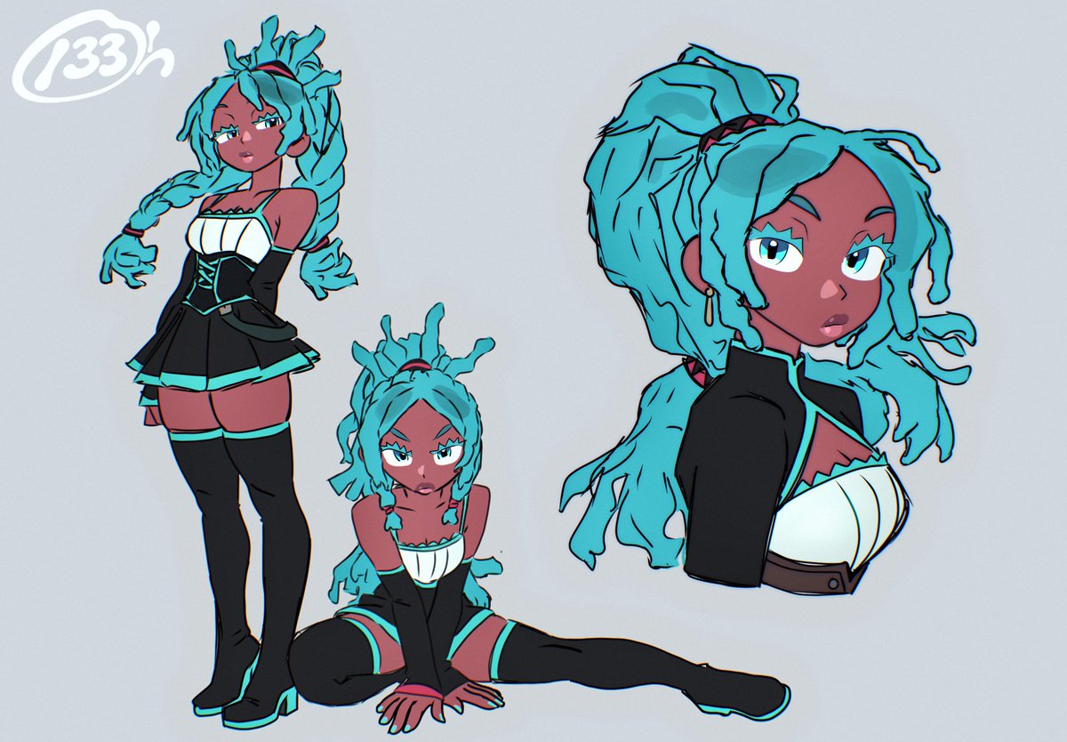 l33oh's tweet photo. #freeformmiku warmup 
(late start to the day 🤧) https://t.co/vhUKPmOiuu