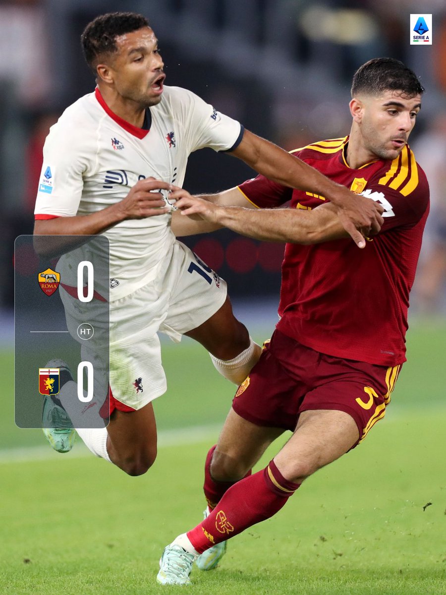 SerieA_EN's tweet photo. All square at the break ⏸️

#RomaGenoa https://t.co/8O2ubjmepn
