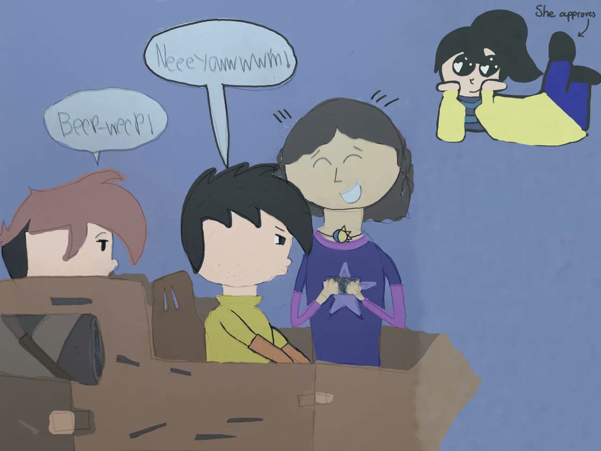 8888u28's tweet photo. Day 17: Fav Panel
I really wanted to draw this one for so long u have no idea
Art by me and coloring by honeybeeannie on tumblr (ft. her oc)
#pennyarcade #selfship https://t.co/FBrfXzh49F