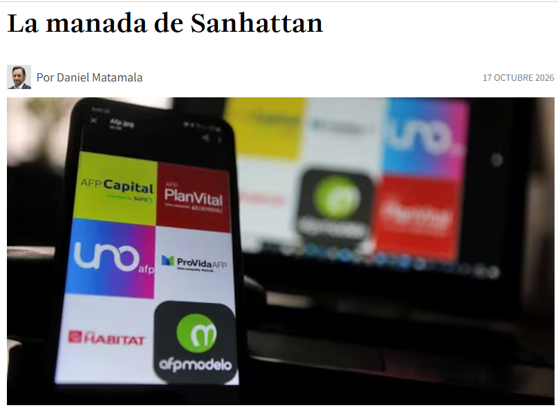 kennysubiabre's tweet photo. La noticia de la semana narrada por @DMatamala "¿Los ejecutivos de la manada de Sanhattan, ganaron bonos por las altas rentabilidades? ¿Tienen incentivos económicos para apostar, incluso en los fondos en que no deben hacerlo? ¿Por qué la Superintendencia no paró en seco esas apuestas?" 
https://t.co/vvVE7WkPpq