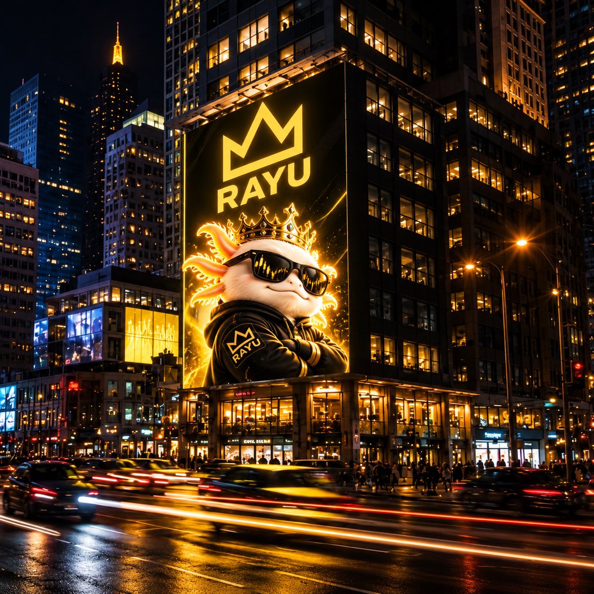 RAYUCoin's tweet photo. The internet has enough ordinary memes. 🥱

Time for a little royal chaos! 👑⚡

$RAYU brings golden style, dark shades, and unstoppable meme energy. 🖤💛

👀 Bullish on the vibes? Drop a 🔥!

Join the RAYU crew:
https://t.co/2f9v6B8Zbv

#RAYU #Solana #Memecoin https://t.co/RYaAFt442q