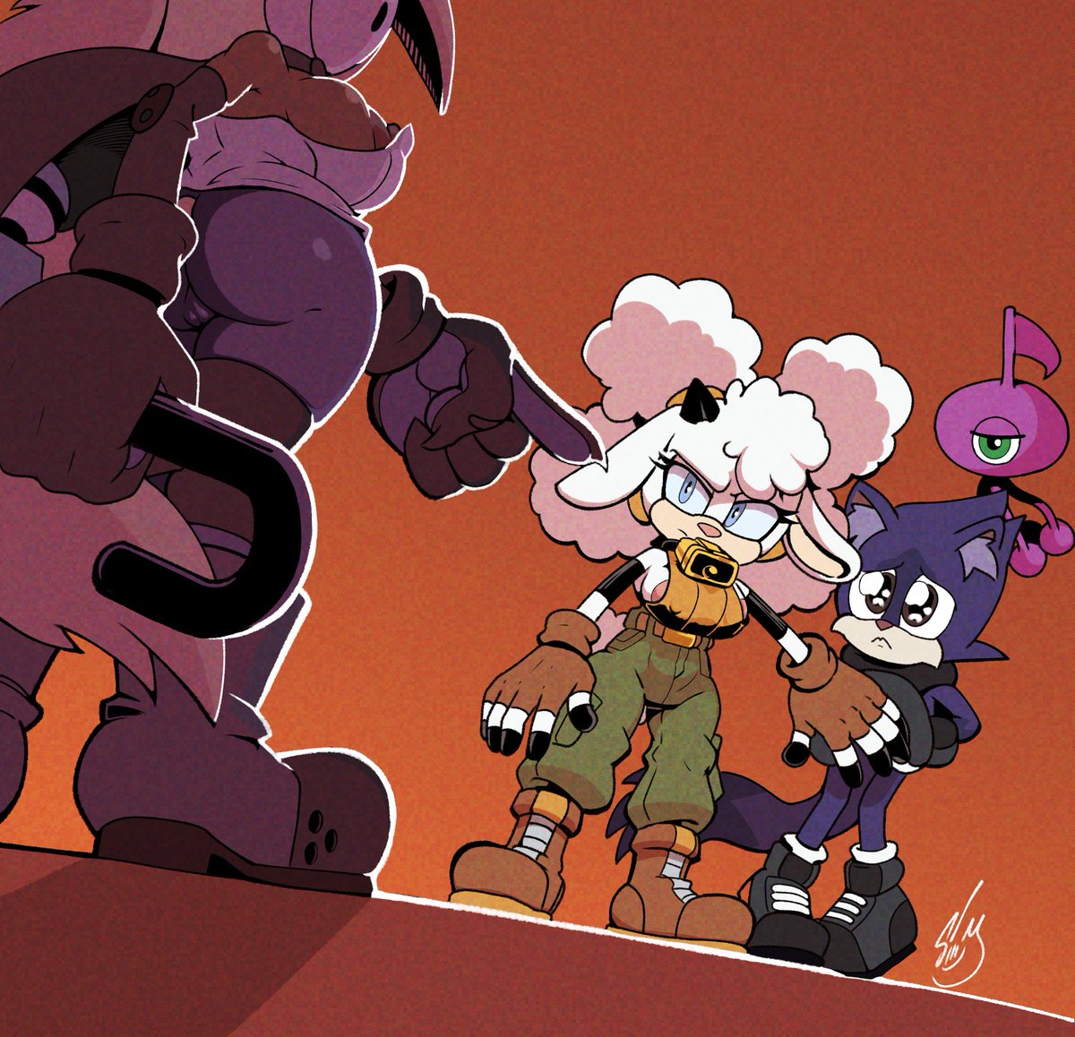 Barely_Sly's tweet photo. "ᵗʰᵃᵗ ᵐᶠ ⁱˢ ᵐⁱᵐⁱᶜ!"

a panel redraw i did for fun and study 🧐 https://t.co/KUZVlsoTZv