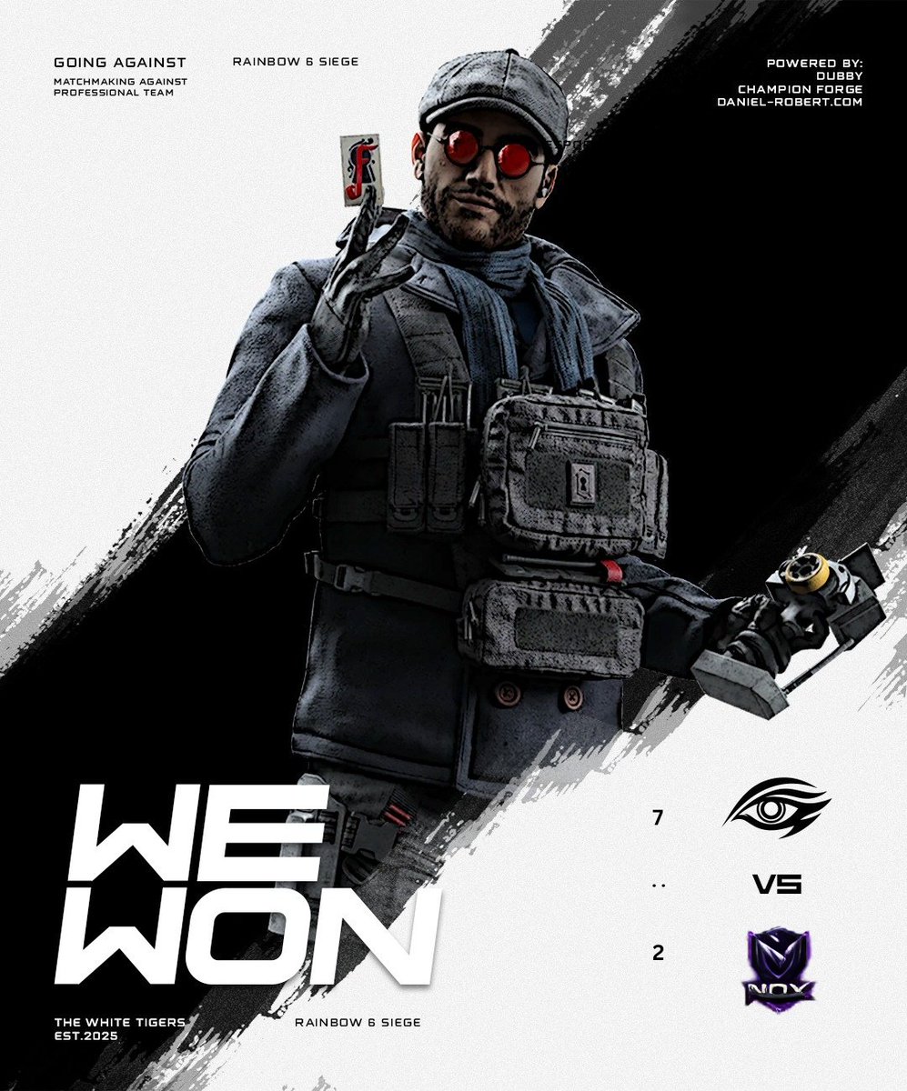 TeamWhiteTigers's tweet photo. Another one for the boys. 😭🔥

7-2 against RoadSalvation.

Back-to-back wins for our Academy.

GGs 🤝

#R6Esports https://t.co/en99koo5Kh