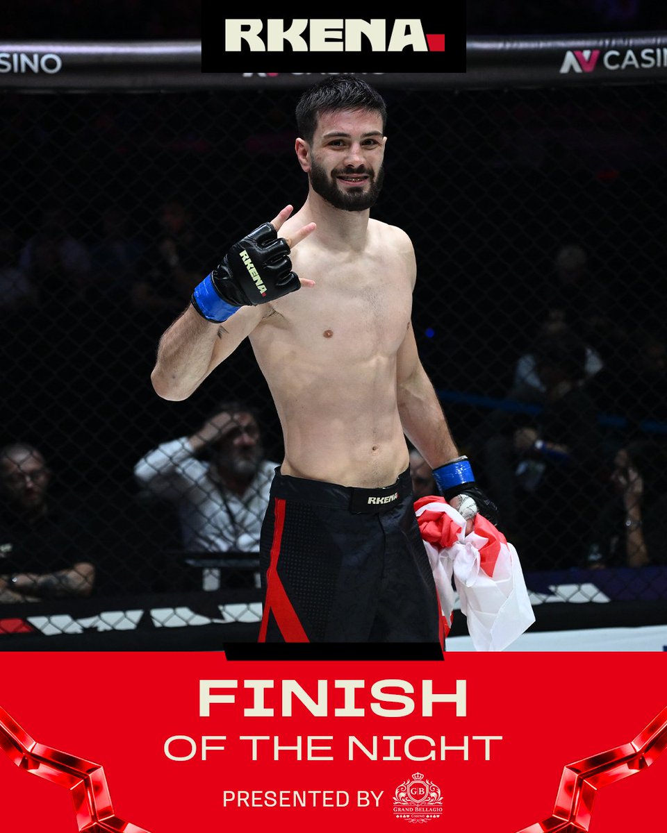 RKENA_MMA's tweet photo. Mate Sanikidze took home the bonus for the cleanest, highest-level finish 😎

#RKENA #PFL https://t.co/C3GJ6RexsK