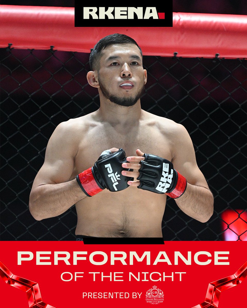 RKENA_MMA's tweet photo. A surprise that didn’t go unnoticed — Bakhtiyar Nezipbek received the Performance of the Night bonus.

#RKENA #PFL https://t.co/xOQLs1Uura
