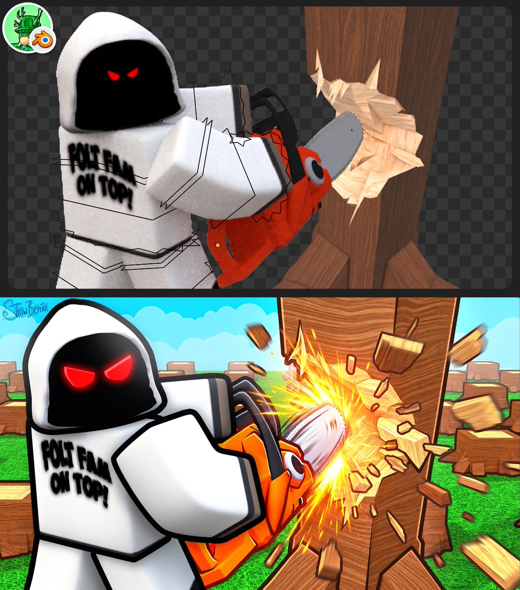 StrawBerrieGFX's tweet photo. [🔥] Before ➜ After /w @IrfanDesigns 
[✍️] Commission for @Foltynnn
[💖] Likes and retweets are appreciated!
#ROBLOX #robloxart #GFX #RobloxDev https://t.co/mHIKDIf5iS