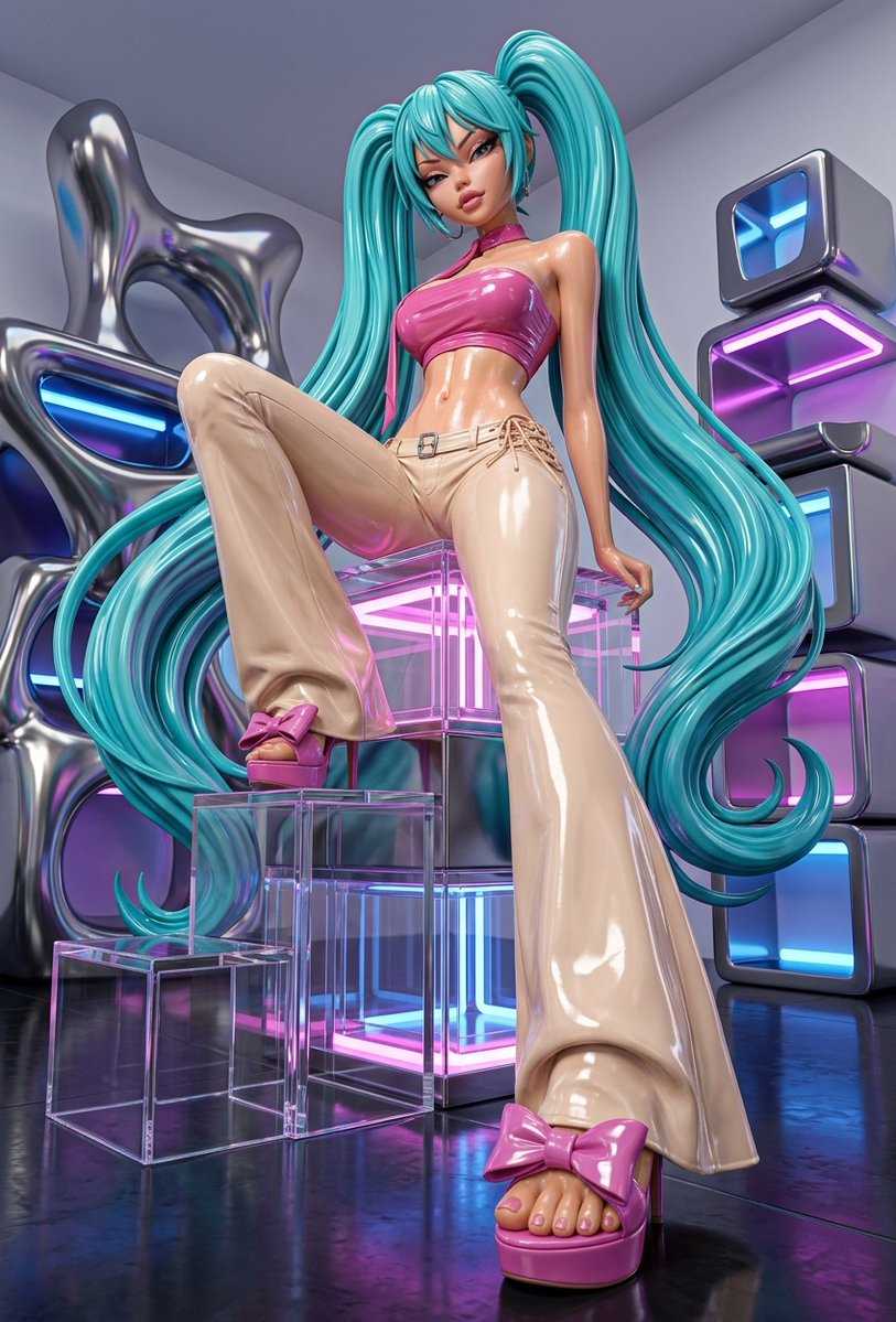 Virusf1985's tweet photo. @LuxeMuseArt thanks for the outfit idea
#hatsunemiku #AIart #FantasyArt https://t.co/JwXHhDlNhl