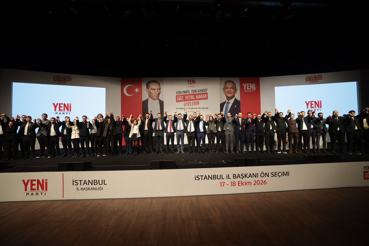 yenigencesenler's tweet photo. Partimizde söz üyelerin, Türkiye’de söz milletin olacaktır.
YENİ Parti İstanbul İl Başkanı ön seçimini,
üyelerimizin coşkusu ve iradesiyle,
demokratik bir coşkuyla gerçekleştirdik.
Mücadelenin ve umudun şehri İstanbul’umuza,
partimize ve tüm yurttaşlarımıza hayırlı olsun. https://t.co/sFRh57LMyI