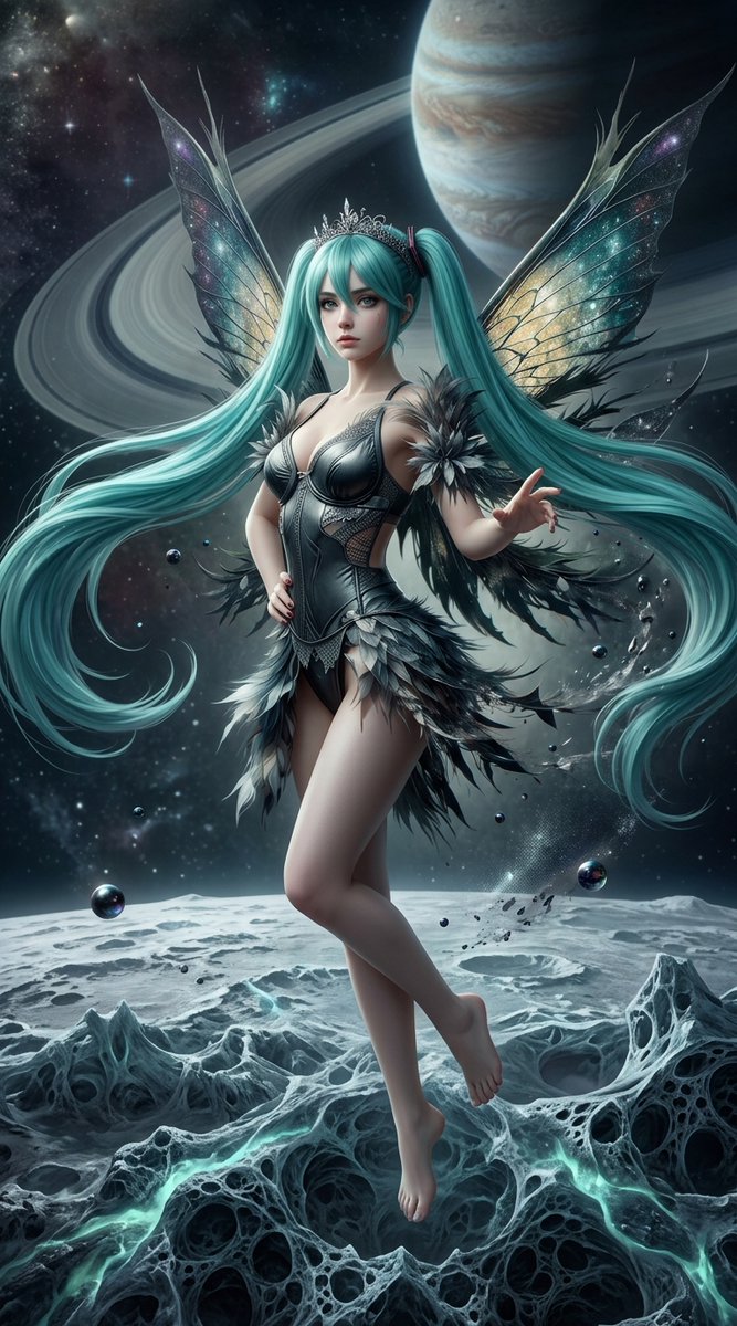 Virusf1985's tweet photo. @BadToxicAI thanks for the outfit idea
#hatsunemiku #AIart #FantasyArt https://t.co/IYny43Uix3