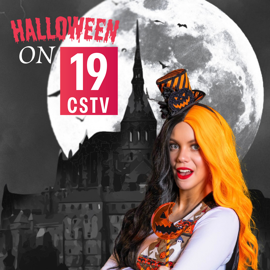 CityofCS's tweet photo. Ready for a fright? 🎃👻 We’re bringing the chills and thrills of a classic horror movie marathon straight to your couch with Halloween on 19! 

📽️ Movie line-up: https://t.co/ZxGw4q9mnK 

Tune in Oct. 30-31.Tune in Oct. 30-31. Don't miss this hauntingly good time! 🧛🦇 https://t.co/KMkTtPUvMl